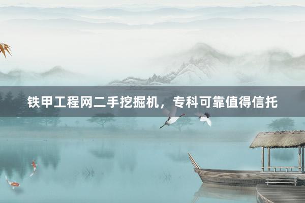 铁甲工程网二手挖掘机，专科可靠值得信托